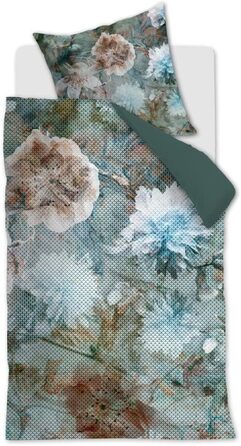 Комплект постільної білизни Beddinghouse Cotton Satin Колір Erode Blue Green, розмір 155x220 см 80x80