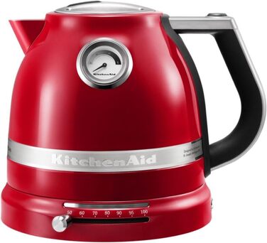 Електричний чайник KitchenAid з регулюванням температури 50-100°C, 1.5L, з фільтром від накипу, нержавіюча сталь (імперський червоний)