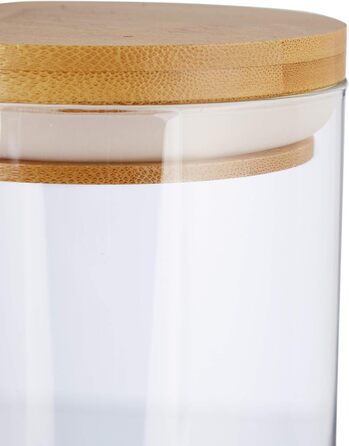 Скляні баночки Relaxdays, набір 3, 500-1000 мл, для їжі, D 9,5 см, натуральні, 18x9,5x9,5 см