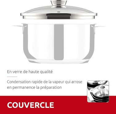 Каструля Lagostina Salvaspazio з нержавіючої сталі 18/10, діаметр 14 см, для всіх типів плит та духовок, з багатошаровим дном Lagotherm, складна, економна