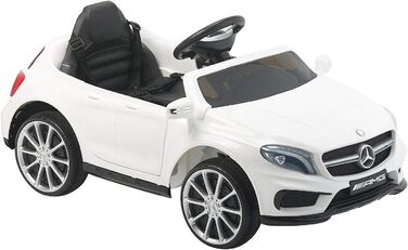 Електромобіль для дітей Mercedes-Benz GLA 45, білий, до 7 км/год, з пультом ДК, MP3