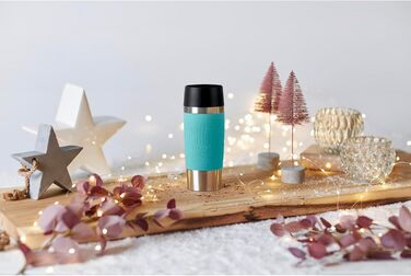 Термокружка Emsa Travel Mug Classic 360 мл, Mintgrün, з рукавом. Зберігає тепло 4 години, холод - 8 годин, 100% герметична.