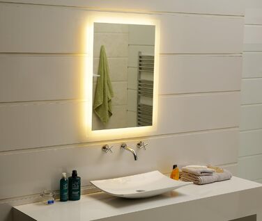 Дзеркало для ванної кімнати Dr. Fleischmann GS084N з LED-підсвічуванням (40x60 см, тепле біле світло)