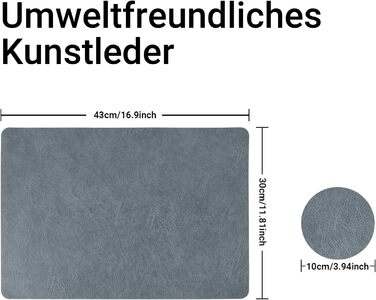 Набори підставки під гаряче та серветки для столу, миючі, з термостійкого матеріалу, імітація шкіри, двосторонні, для обіднього столу, декор, для вулиці, 43x30 см, світло-зелений+бежевий (набір 4 шт.)