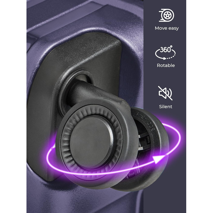 Набір валіз Pactastic 3 шт. з поліпропілену | Розширюваний, 4 колеса, TSA-замок | Для жінок та чоловіків (Collection 04)