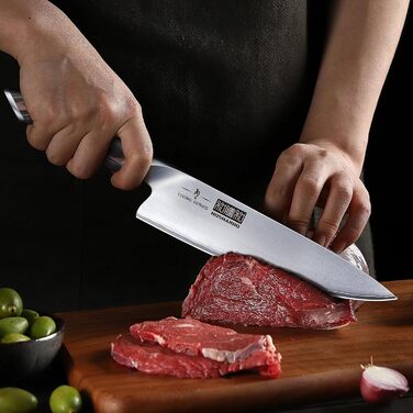 Набір кухонних ножів HOSHANHO 7 предметів: професійний японський набір з нержавіючої сталі з високим вмістом вуглецю, ультрагострі ножі з ергономічними ручками з паккавуда