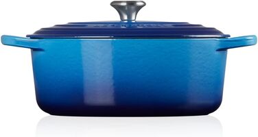 Le Creuset Signature Чавунна сковорода-жаровня з кришкою, овальна, 7,5 л, для всіх типів плит (включно з індукцією), колір: вишневий