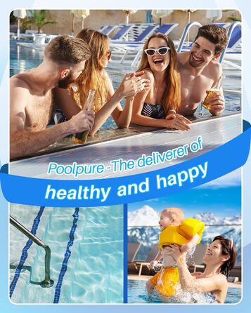 POOLPURE робот-пилосос для басейну, акумулятор 5000 мА·год, бездротовий, 120 хв автономної роботи, автоматичне паркування, LED-індикатори, IPX8, для басейнів до 90 м² (2 шт)