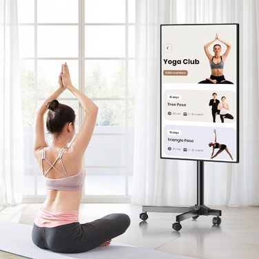 Підставка для телевізора XINLEI, телевізійна візок для телевізорів 13-50 дюймів, регульована висота, кут нахилу 30°, з колесами, VESA 200x200 мм, ML1350