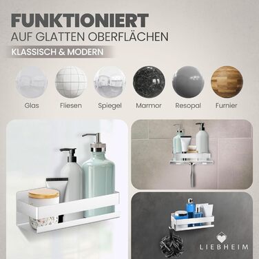 Поличка для душу без свердління, органайзер для ванної кімнати, полиця для душу, срібляста поличка з алюмінію