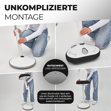 Офісний стілець SMART-Sitzen з ефектом свингу, регульована висота, чорний. Ергономічний стілець для дому та офісу, обертовий, нековзний.