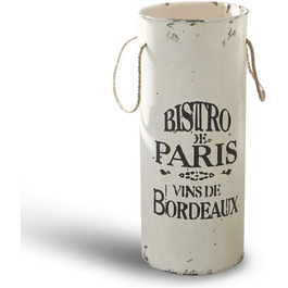 Підставка для парасольки Loberon Бордо, залізо/джут, В/Ø приблизно 60/26 см, античний білий, античний білий