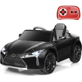 Дитячий електромобіль Lexus COSTWAY 12V з пультом, LED, музикою, USB, чорний