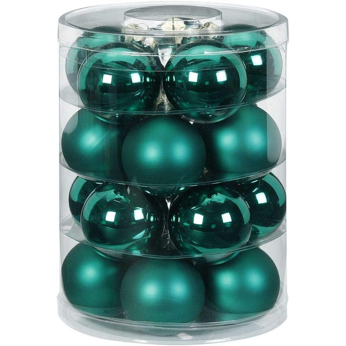 Чарівні різдвяні кулі зі скла 6 см, 20 шт. ялинкові кулі, колір (темно-зелений темно-зелений)