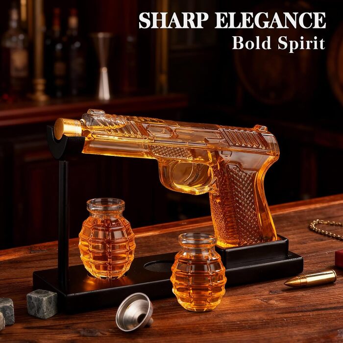 Набір віскі Oaksea: Декантер та 2 склянки - Чудовий подарунок для чоловіків, батька на Різдво