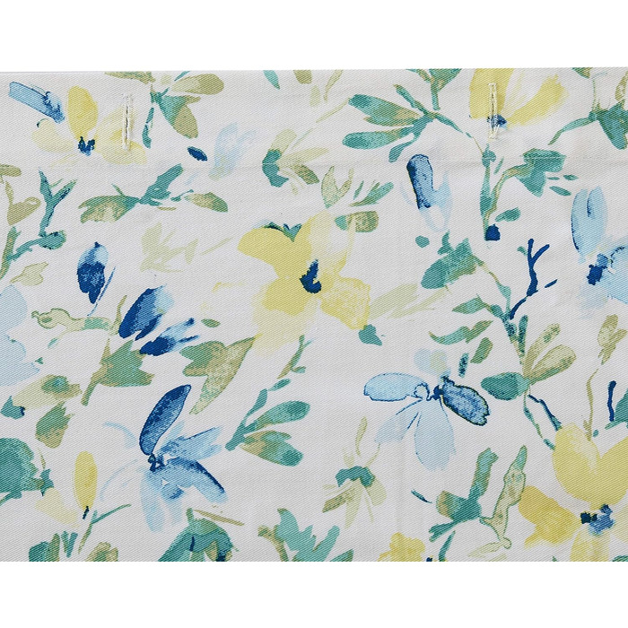 Шторка для душу Laura Ashley, бавовна, квітковий візерунок, 182.9 x 182.9 см, Nora Blue