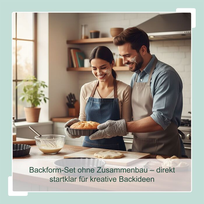 Набір форм для випічки Relaxdays, 3 шт., з антипригарним покриттям