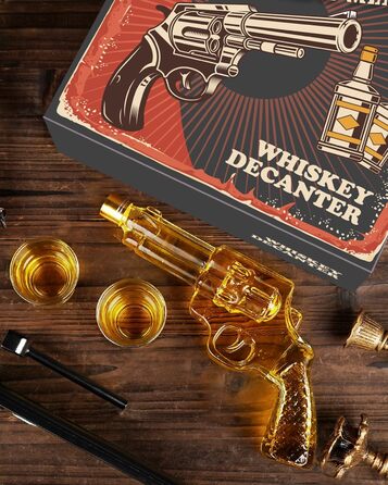 Набір віскі Oaksea: декантик та 2 келихи – ідеальний подарунок для чоловіків, батька, на Різдво, для любителів віскі