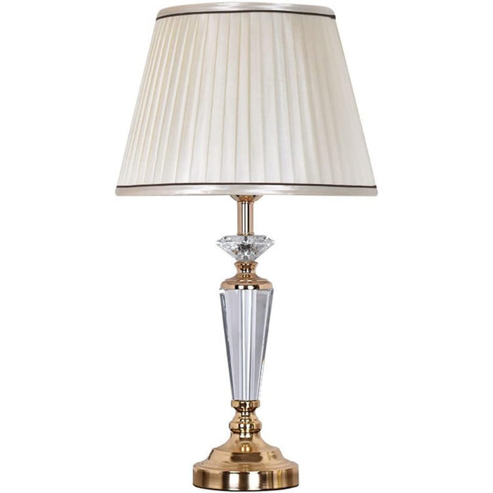 Сучасна нічна лампа Mengjay з кришталем та абажуром з тканини, E27, 40W, D30*H55CM - для спальні, вітальні, готелю, кафе