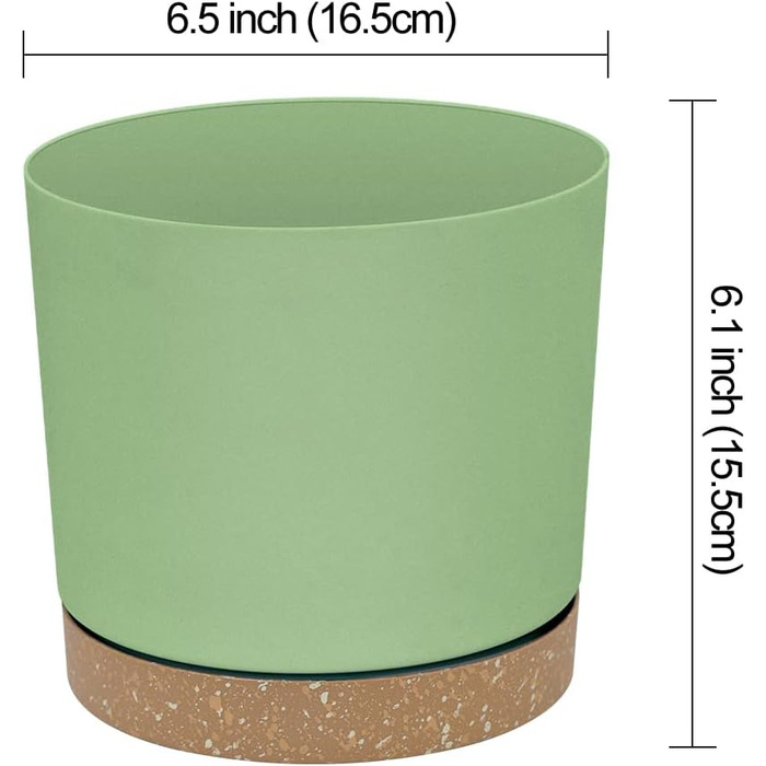 Набір горщиків для квітів ZMTECH 30,5 см (2 шт.) - пластикові, з піддоном, для дому та саду