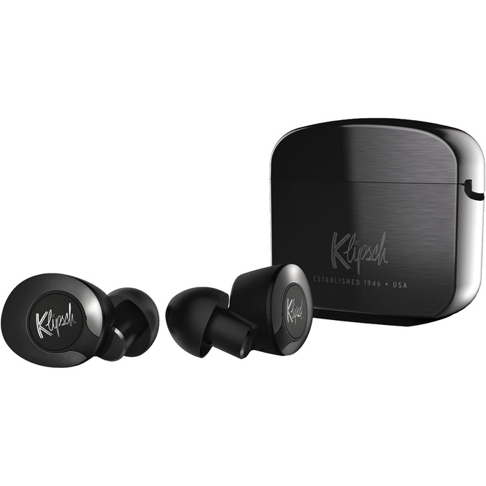 Бездротові навушники Klipsch II True Wireless ANC Gun Metal, універсальний розмір, шумозаглушення