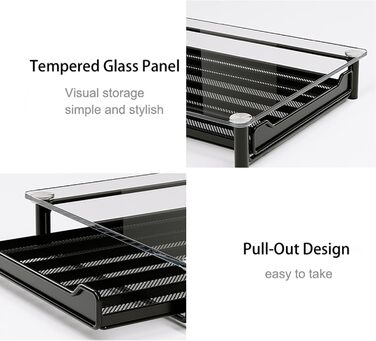 Організатор для капсул Nespresso Sevenline: тримач для 60 капсул, кришталеве скло, органайзер для кухні