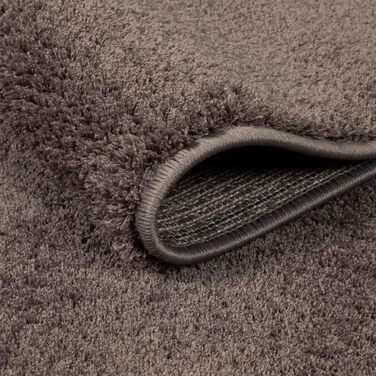 Килим міський кошлатий килим бігун мікрополіестер з високим ворсом однотонний вітальня спальня, розмір 80 х 300 см (круглий, сірий, 120 смх120 см круглий)