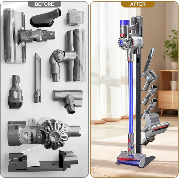 Підставка для пилососа OUTBROS для Dyson V15-V6, стійка металева скоба, аксесуари, чорний