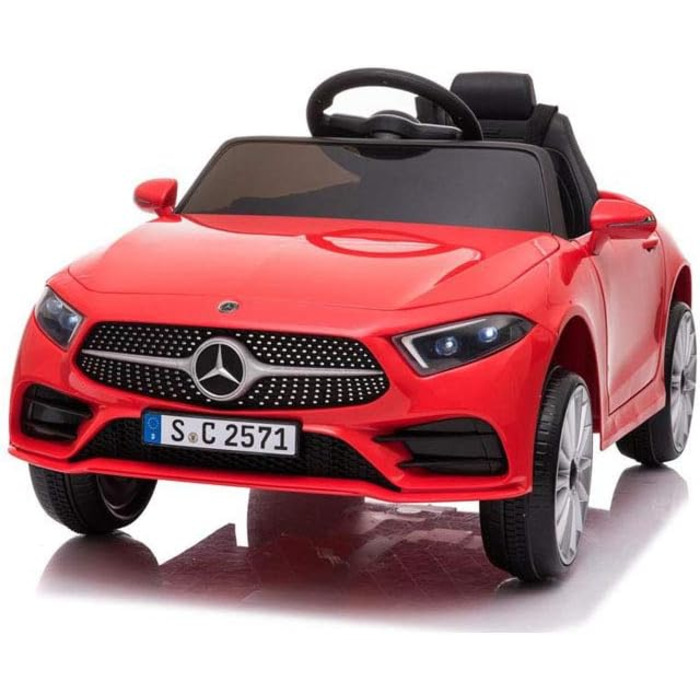 Дитячий електромобіль Mercedes CLS 350 AMG Babycar, ліцензія, 12V акумулятор, шкіряні сидіння, дистанційне керування, MP3, червоний