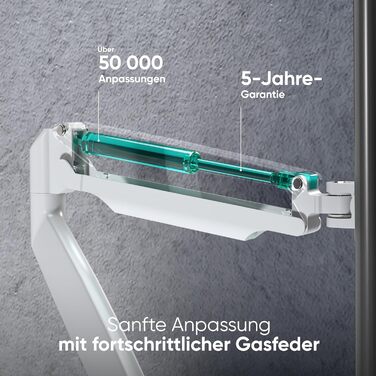 Кріплення для монітора ONKRON G100-W, 13-32 дюйми, до 9 кг, газ-амортизатор, VESA 75x75-100x100, білий