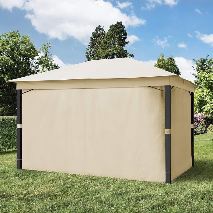 Павільйон садовий TOOLPORT 3x4 м ALU Premium, шампань, водонепроникний дах 220 г/м²