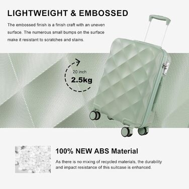 Набір валіз Sea Choice Hardshell Trolley 5шт. з TSA замком, колесами 4 шт. (55/65/76 см), рожеве золото. В комплекті: сумка для подорожей, косметичка. Розміри: M, L, XL