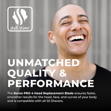 Змінні леза для бритви Skull Shaver Baron PRO (4 шт.) для моделей Pitbull, Palm та Butterfly Kiss
