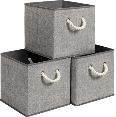 Коробки для зберігання, набір з 3 шт. , 30x30x30 см, сірі
