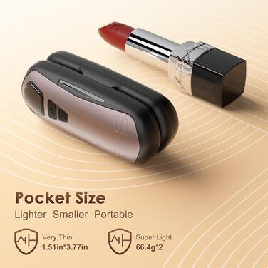 Електричні грілки для рук 2 шт. з акумулятором 6000mAh, 5 режимів нагріву, USB, для кемпінгу та активного відпочинку, подарунок для жінок та чоловіків (Золотий)