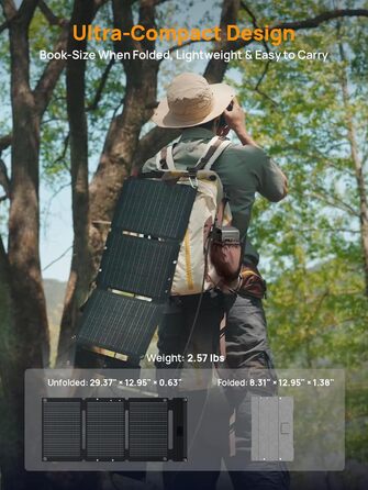 Портативна електростанція AFERIY 145W з акумулятором LiFePO4 99.2Wh (31000mAh), 3 порти, захист 6-в-1, сонячний генератор 100W для кемпінгу, подорожей та надзвичайних ситуацій