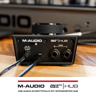M-Audio Air 192|6 USB аудіоінтерфейс для запису: 2 XLR/Line входи, програмне забезпечення AIR Hub (Чорний)