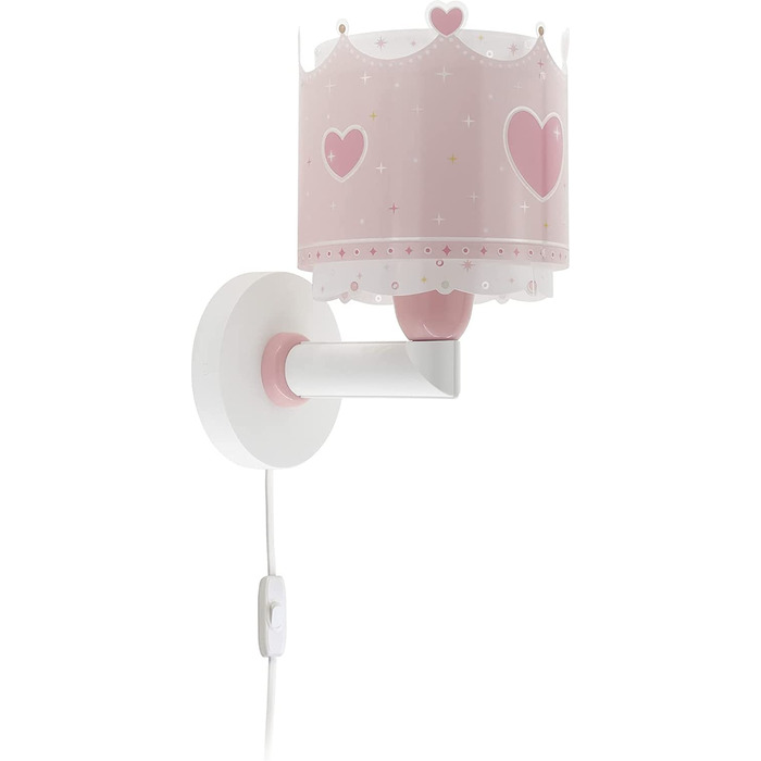 Дитячий настінний світильник - лампа Dalber, дитяча настінна лампа Little Queen Crown Pink, троянда