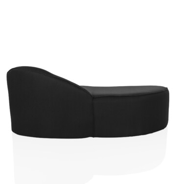 Диван для відпочинку / Диван для прийому гостей BARACOA, тканина чорного кольору, hjh OFFICE