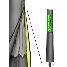 Чохол для парасольки Menz 2-4 м, 420D Oxford, водонепроникний, UV-стійкий, вітростійкий, для саду, антрацит, 225 × 35/50 см