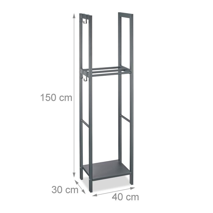 Стійка для дров Relaxdays з 2 полицями