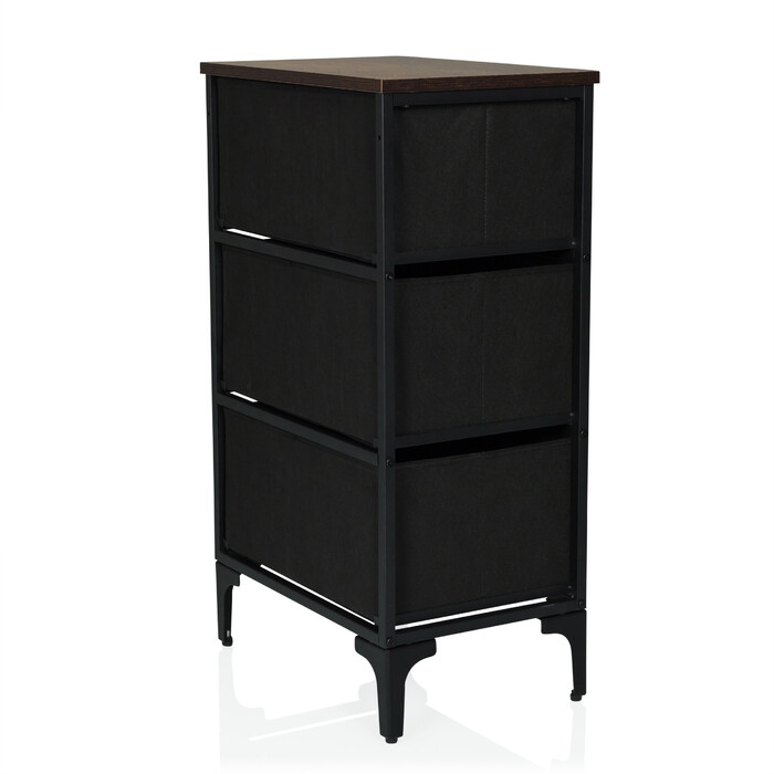 Комод AMERIKO S 45x30x77см 3 шухляди різнокольорові hjh LIVING