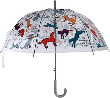 Парасолька Rivanto It's Raining Cats & Dogs прозора Ø 83 x H81.5 см, з відкриттям клацання
