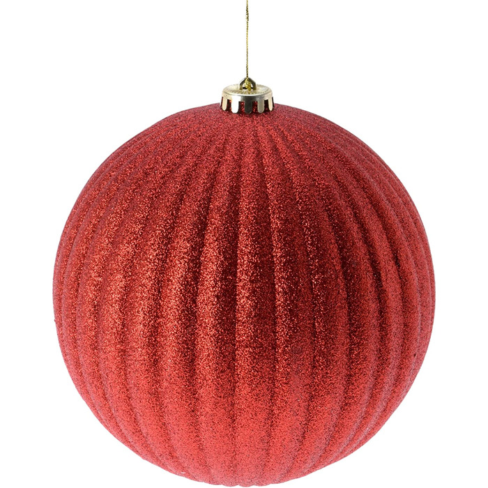Різдвяні кулі вуличні ялинкові кулі, морозостійкі і стійкі до атмосферних впливів (кулька діаметром 18 см - , бордовий блиск)
