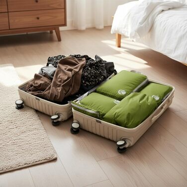 Набір компресійних органайзерів для одягу Cipway для подорожей, ультралегкі пакувальні куби для валізи та рюкзака, 6 шт, зелений