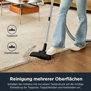 Пылесос Eureka WhirlWind без мешка, потужний, компактний та легкий, для твердих підлог та килимів, HEPA-фільтр, радіус дії 8м, 700W, об'єм 1,5л, блакитний