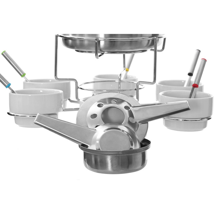 Набір для фондю Premier Housewares з нержавіючої сталі та порцеляни, білий