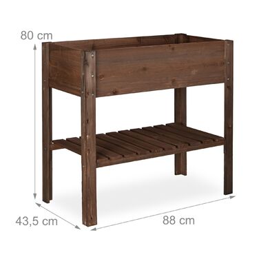 Грядок Relaxdays з дерева, темно-коричневий