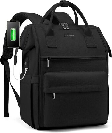 Сумка-рюкзак LOVEVOOK для жінок, для ноутбука, подорожей, роботи, школи, університету. Містка, водонепроникна, елегантна, бежева (15,6 дюймів)