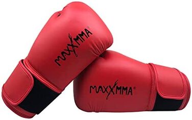 Боксерські рукавички професійного стилю MaxxMMA для чоловіків і жінок, тренувальні рукавиці з важкою сумкою для тренувань Муай Тай спаринг кікбоксинг боксерські боксерські рукавички 10 унцій червоного кольору